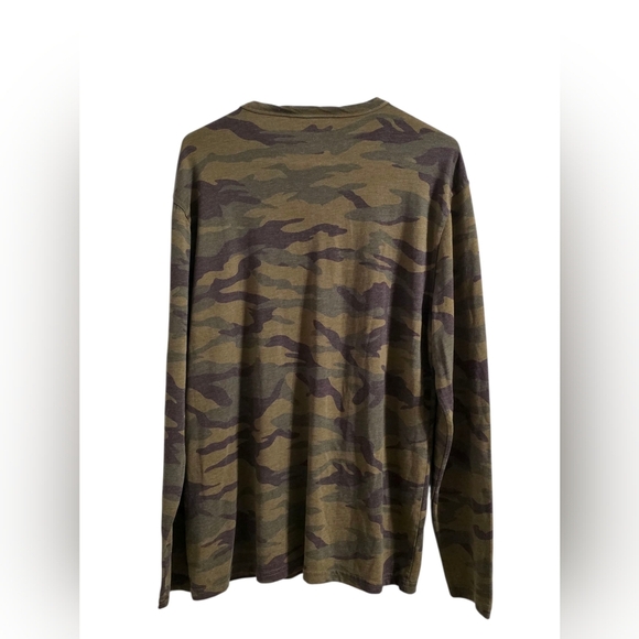 Lucky Brand Men's Camo Long Sleeve Tee Venice Burnout Size Large - Picture 4 of 5